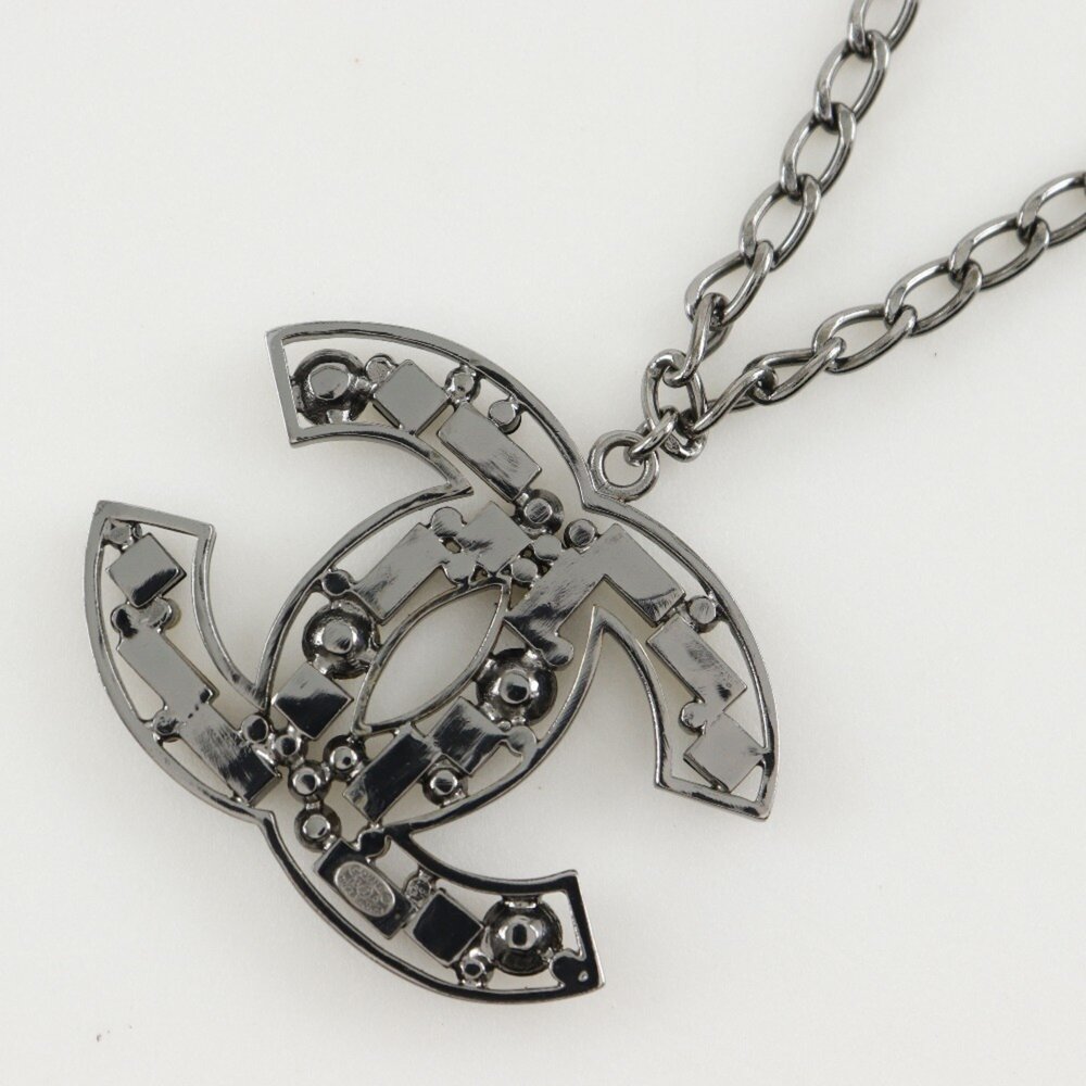 CHANEL Authentic Black Logo Necklace - Picture 3 of 7